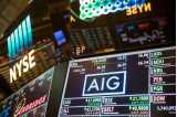 Det amerikanske forsikringsselskapet AIG på New York-børsen tidligere i år.