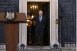 Boris Johnson i døra til statsministerboligen